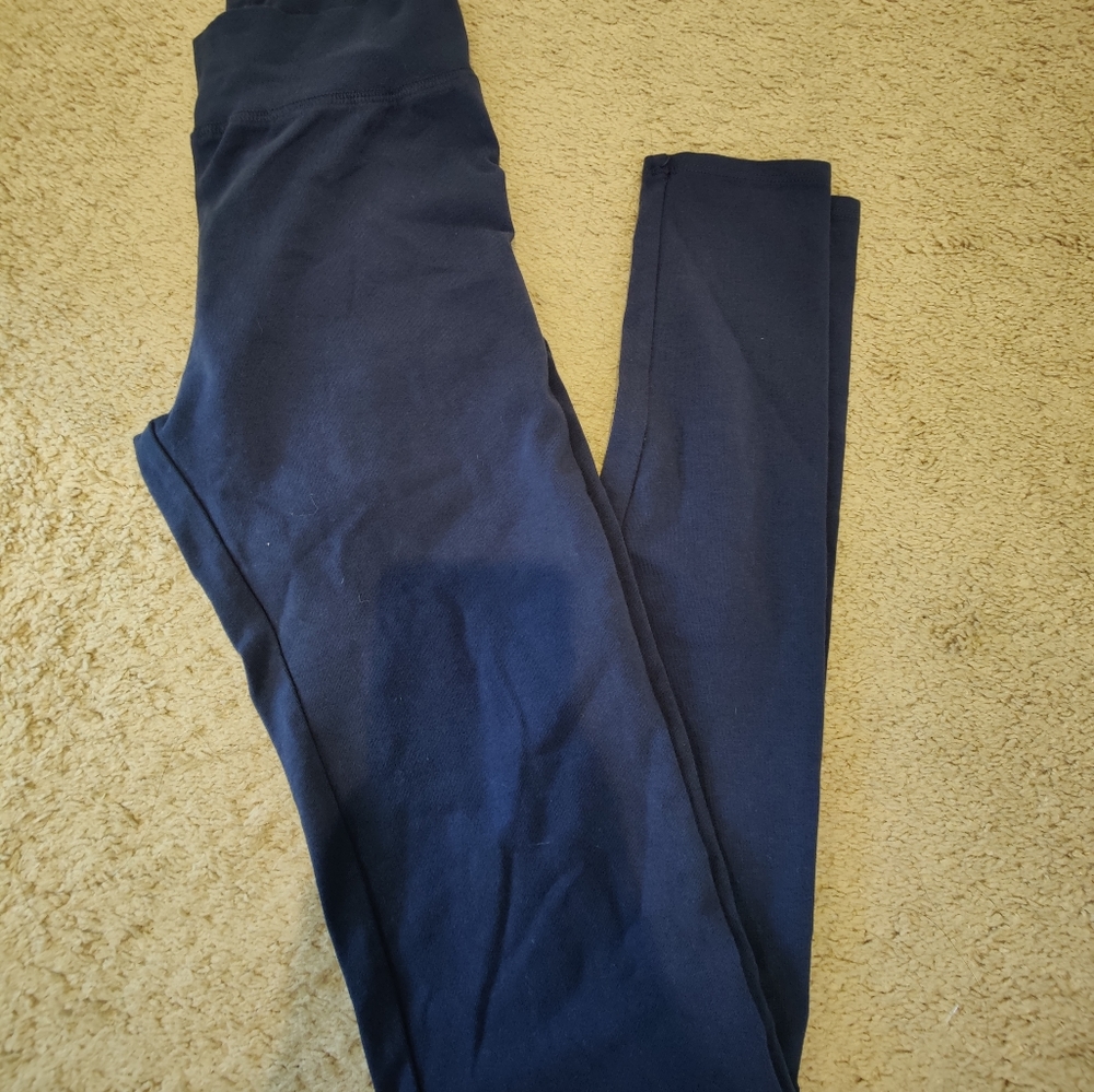LA Made Indigo Navy Blue High Waisted Leggings